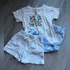 Carter's Gray and Blue 18-Months Outfit Set, Shirt, Pants, Shorts